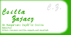 csilla zajacz business card